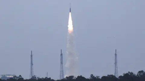 Indian space startup Skyroot Aerospace launches its Vikram-1 rocket from the Satish Dhawan Space Centre in Sriharikota, Andhra Pradesh, 18 July 2026