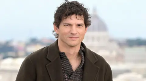 American actor Christopher Ashton Kutcher during the photocall of FX's thriller series The Beauty at the Hotel de la Ville. Rome (Italy), January 19th, 2026