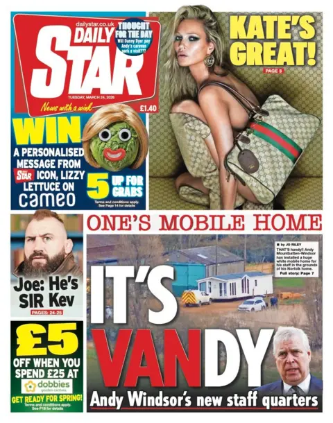 The headline on the front page of the Daily Star reads: "It's Vandy."