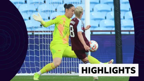 Aston Villa's Jordan Nobbs fires past Arsenal's Manuela Zinsberger