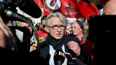 Reuters Jean-Claude Mailly, the leader of Force Ouvrière (FO), attends a demonstration with public sector workers against French labour reforms, Lyon, 10 October 2017