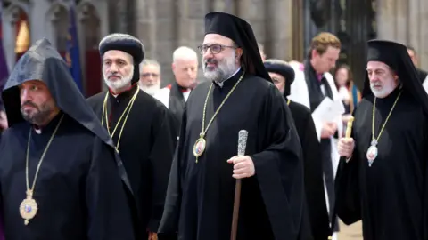 Reuters Orthodox clergy were at the Westminster Abbey advent service