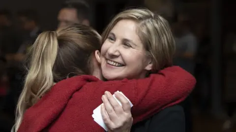 Getty Images Labour's Anna McMorrin bucked the trend to increase her majority over the Conservatives in the marginal Cardiff North seat