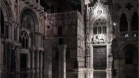 AFP St Mark's Basilica and a section of the Doge's Palace are left flooded