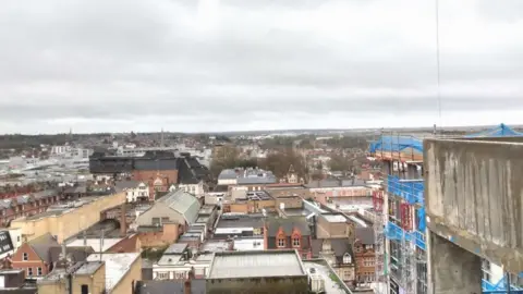 LDRS View from the highest occupiable part of the new office development