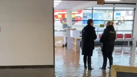 Justin Sharp Flooding at Exeter Airport