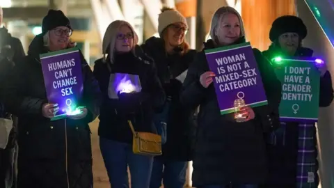 Getty Images protestors outside Holyrood