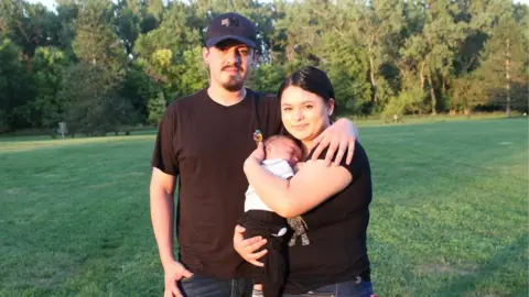 Christian Muñoz with Kenia Ramirez and Christian Jr