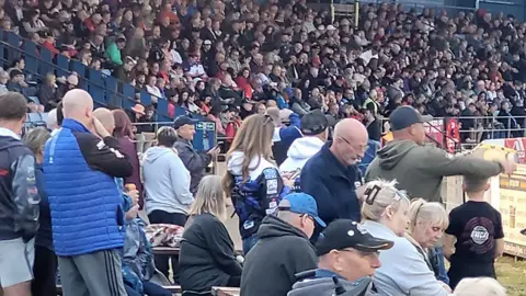 Sarah Miles Crowds at the Peterborough Panthers fixture