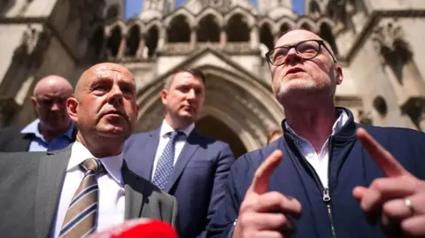 Journalists Barry McCaffrey (left) and Trevor Birney (right)