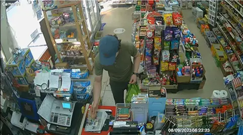 Metropolitan Police  Daniel Khalife at a newsagents in Grove Park Road, Chiswick