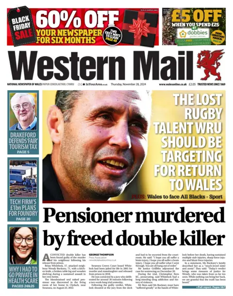 Western Mail Front page of the Western Mail