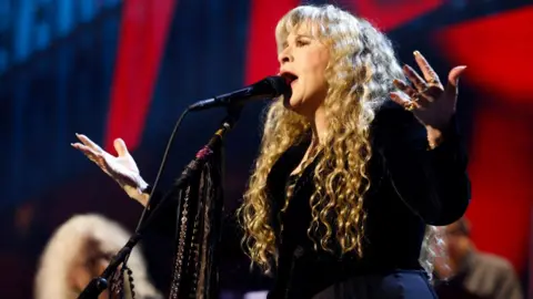 Getty Images Stevie Nicks performs onstage during the FIREAID Benefit Concert for California Fire Relief at The Kia Forum on January 30, 2025 in Inglewood, California