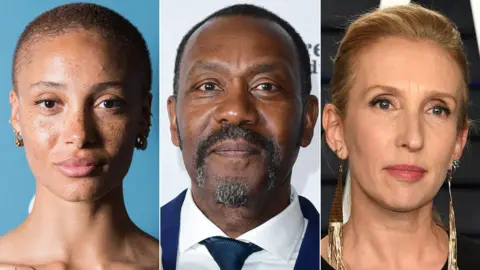 Getty Images/PA Adwoa Aboah, Sir Lenny Henry and Sam Taylor-Johnson