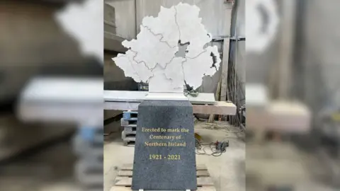 BBC The Northern Ireland centenary stone