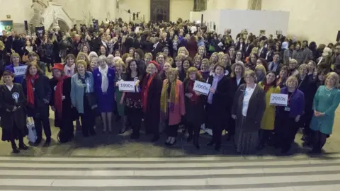 UK Parliament Theresa May joins female MPs in Parliament