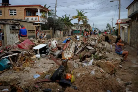 AFP View of damage after the passage of Hurricane Irma, in Cojimar neighbourhood in Havana, 10 September