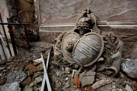 Douglas Engle Rubble in the gutted interior of the National Museum in Rio de Janeiro