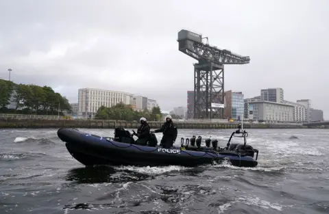 PA Media Police boat in Glasgow