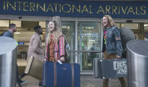 Netflix Sigrit Ericksdottir (Rachel McAdams) and Lars Erickssong (Will Ferrell) excitedly arrive in Edinburgh for the Eurovision Song Contest