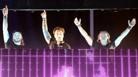 Getty Images Swedish House Mafia on stage