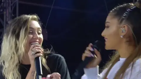 Miley Cyrus and Ariana Grande