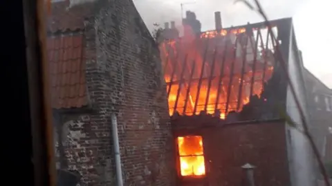 John Temple Fire in a building in Great Yarmouth