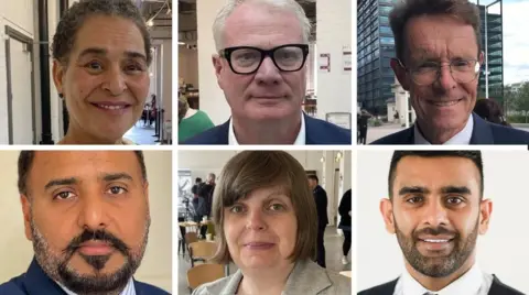BBC/Other Composite of all six candidates