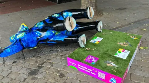 St Giles Hospice The damaged elephant sculpture