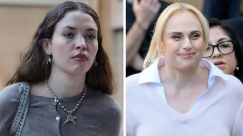 Splitscreen image showing Charlotte MacInnes on the left and Rebel Wilson on the right