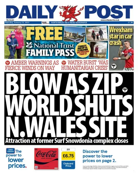 South Wales Post Front page of the South Wales Post