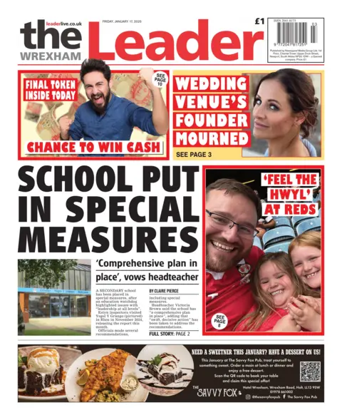 Wrexham Leader Wrexham Leader front page