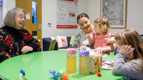 Sam Frost Professor Jean Golding with Children of the 90s participants