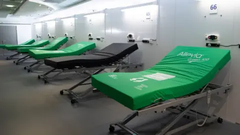 Getty Images Beds at the Principality Stadium