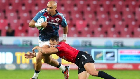 Simon Zebo carries against the Lions