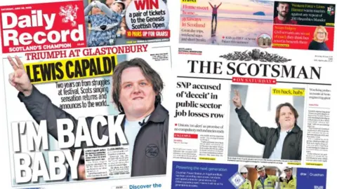 composite image of the scotsman and daily record