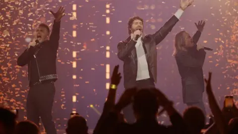 Getty Take That on stage