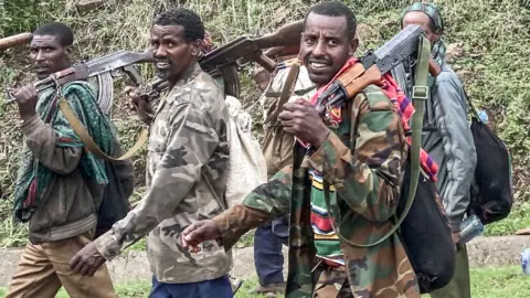 AFP Members of an Amhara militia in Ethiopia - 14 July 2021