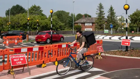 Joe Giddens/PA Media Dutch-style roundabout in Cambridge