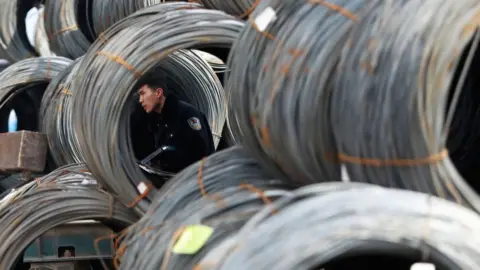 Getty Images US President Donald Trump sparked a wave of trade fights after he announced tariffs on steel and aluminium