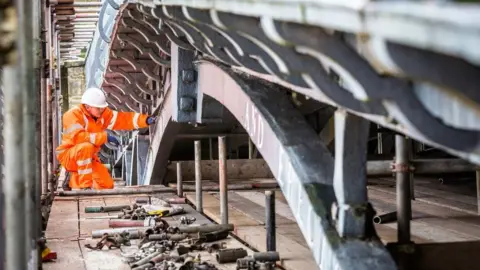 English Heritage Work being carried out on the bridge