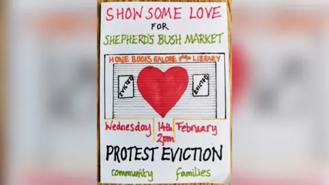 Protect Shepherd's Bush Market Protest sign