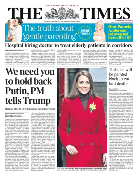 The Times front page