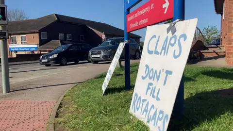 Tom Percival/BBC Junior doctors at Northampton General Hospital