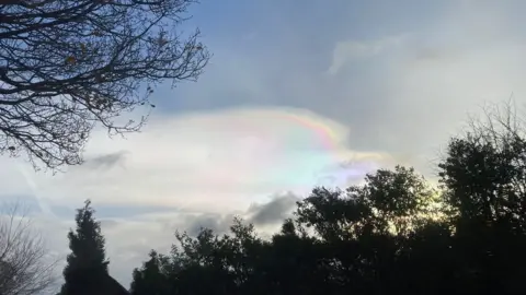 Charlotte Hamilton Rainbow cloud in Hale Barns