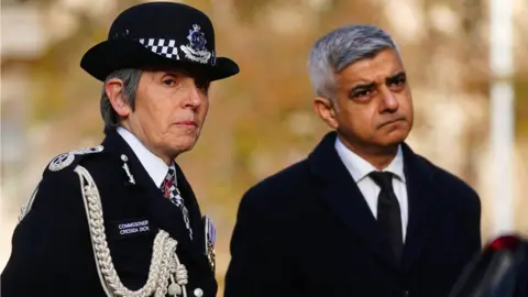 PA Media Cressida Dick with Sadiq Khan