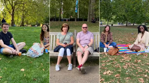 George Bowden/BBC News The BBC spoke to people in St James's Park, central London, on Saturday