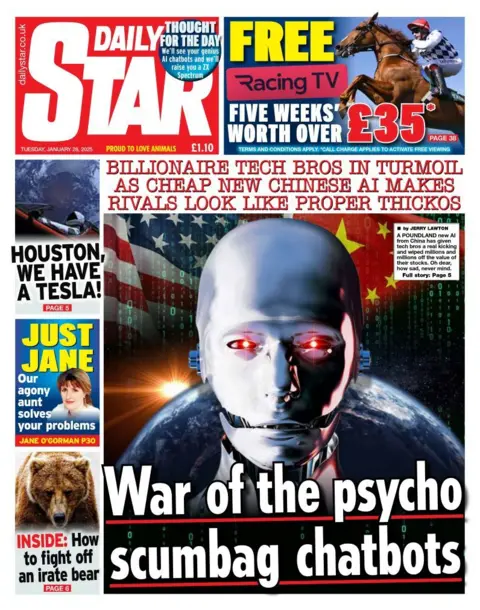 Daily Star front page 28 January 2025