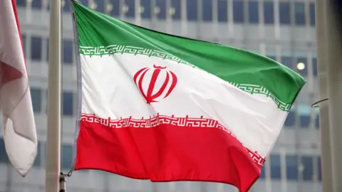 EPA-EFE/REX/Shutterstock The Iranian flag flies in front of a building