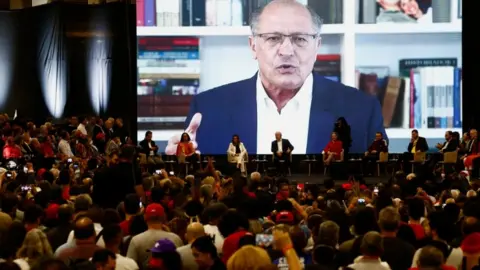 Reuters Geraldo Alckmin at Lula's presidential campaign pre-launch, 7 May 2022